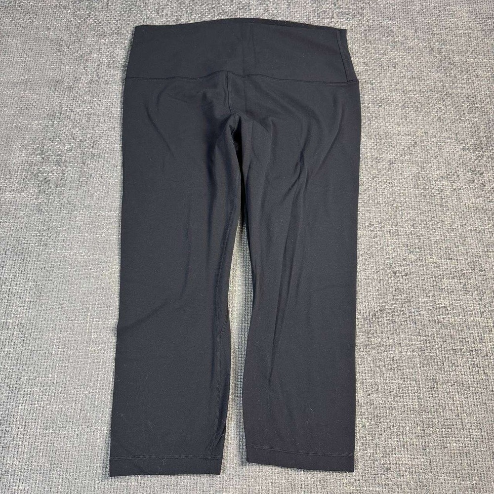 Lululemon Wunder Under Crop Leggings Women 10 Black High Rise Yoga Pants
